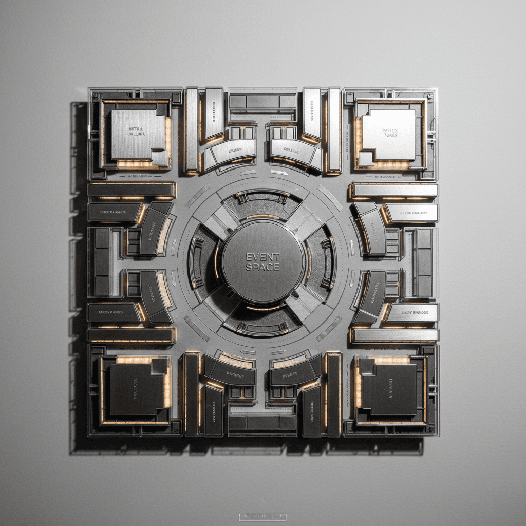 Commercial property layout showcasing premium office space design