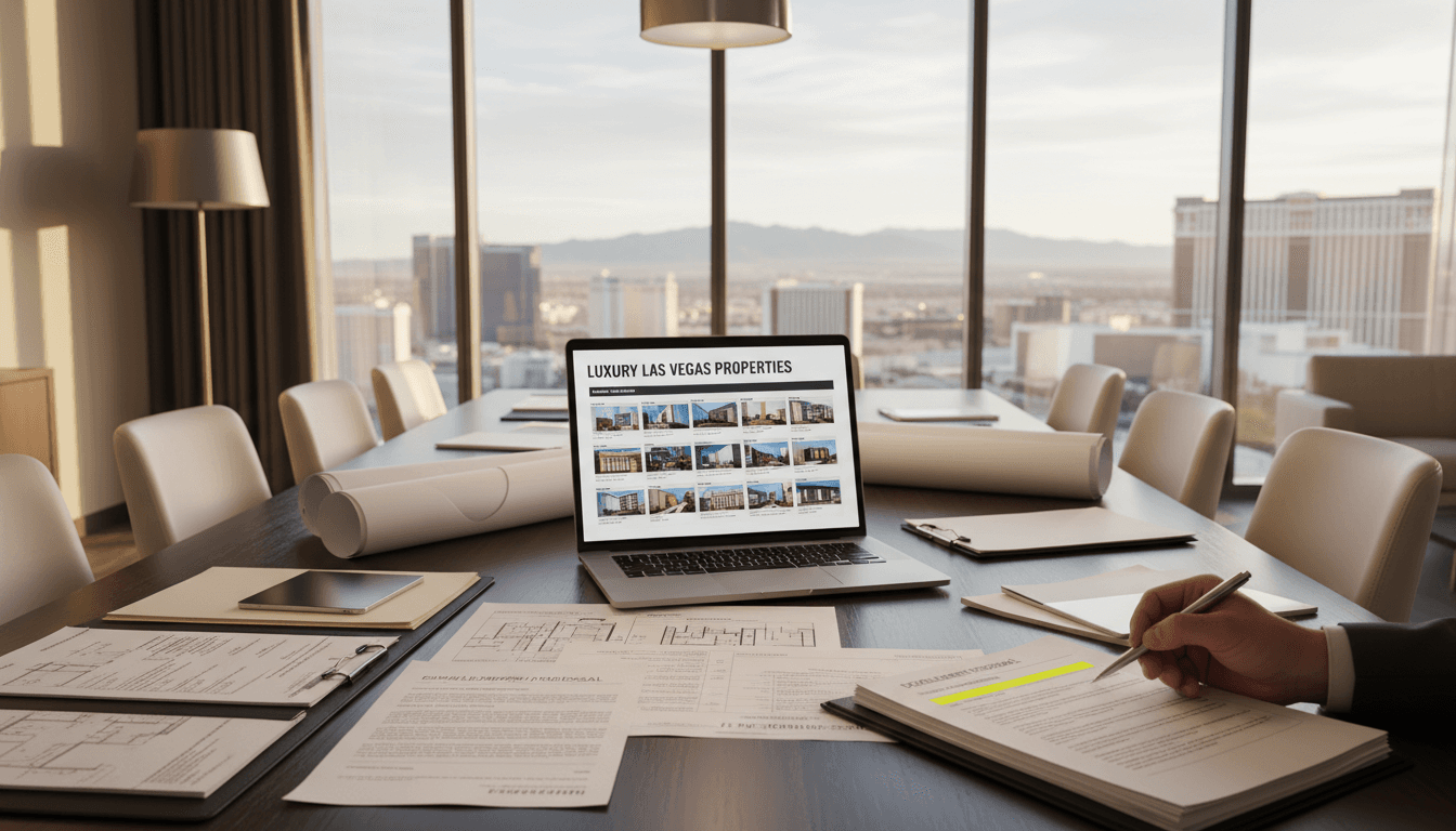 1031 exchange documentation and commercial property analysis in Las Vegas office