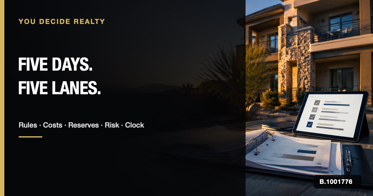Nevada condominium and organized association documents prepared for a buyer review.
