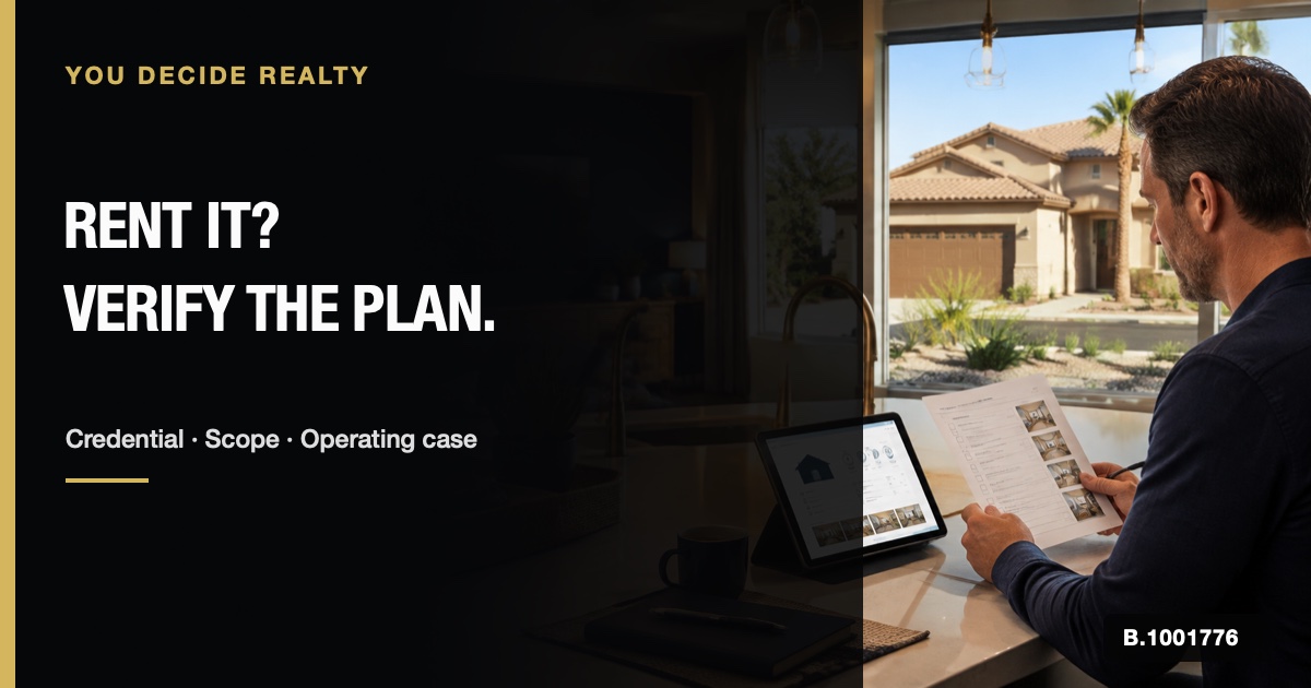 Nevada homeowner reviewing a property condition checklist and management dashboard inside a Las Vegas home.